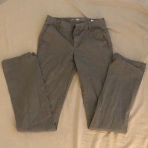 Gray Bootcut Khakis 4 TALL - Old Navy